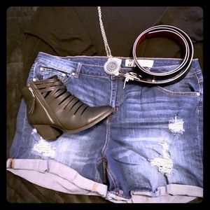 Rue 21 Distressed Denim Shorts